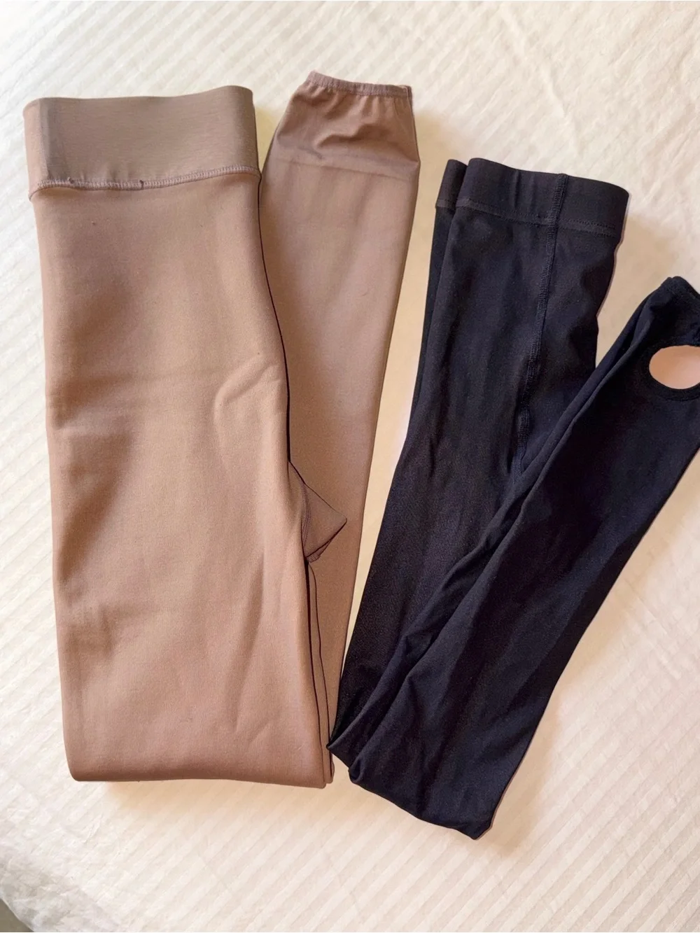 High Waist Fleece Lined Faux Pantyhose
